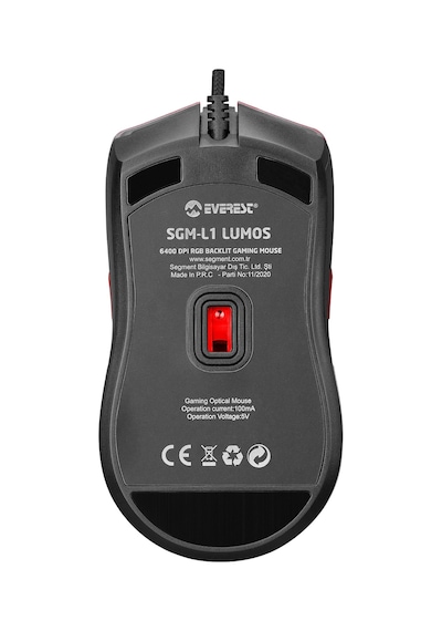 Everest SGM-L1 Lumos 6400 DPI RGB Ledli Makrolu Optik Oyuncu Mouse