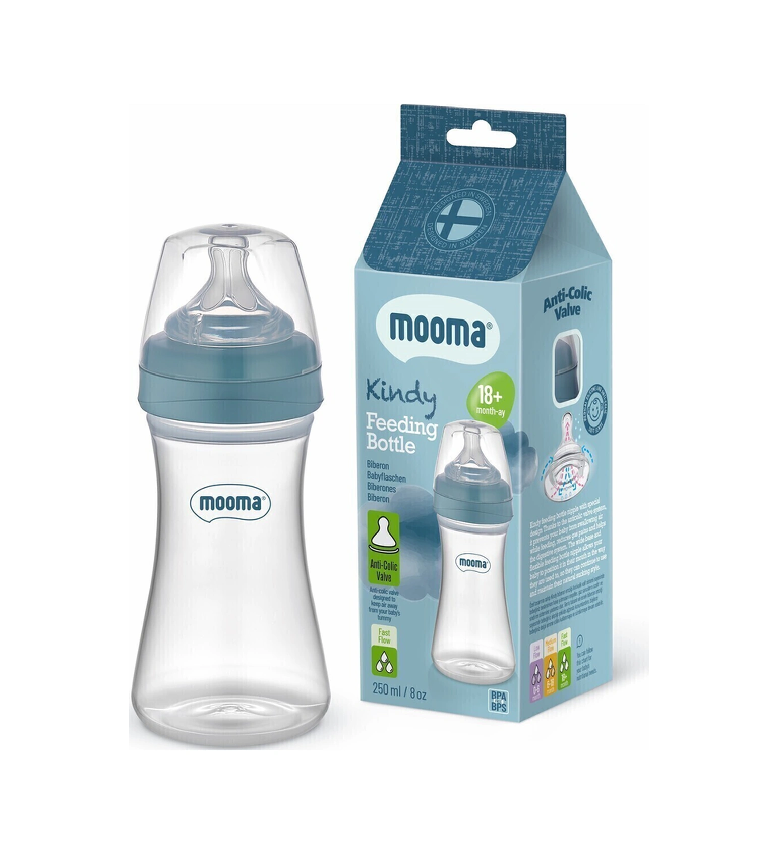 Mooma Kindy Hızlı Akış Tp-250 Biberon 250 Ml