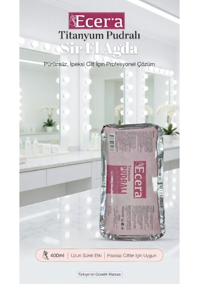 Ecera Titanyum Pudralı Kalıp Sir Ağda Pudralı Pembe 400 Ml