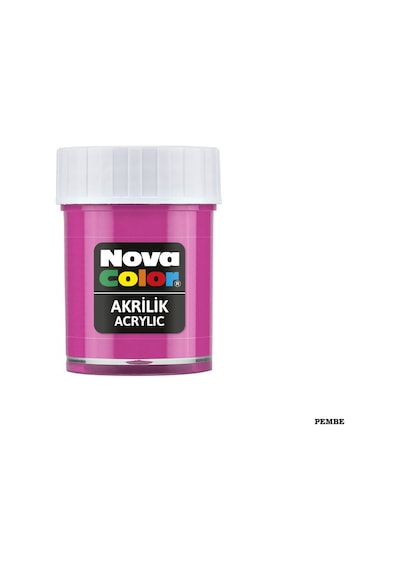 Nova Color Şişe Akrilik Boya 30 Cc Pembe Nc-178 Çok Renkli
