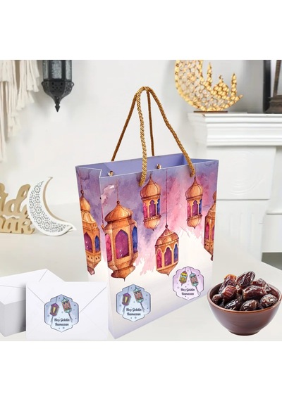 Hoş Geldin Ramazan Yazılı Sticker, Fener Temalı Hediye, Ambalaj Paketleme Etiketi, 3.5x3 Cm, 32 Adet Çok Renkli