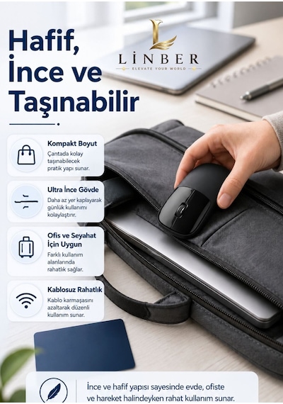 Şarjlı Kablosuz Siyah Mouse Bluetooth + 2.4g Çift Modlu Type-c Şarjlı Sessiz Tuşlu Ergonomik Optik 1200/1600 Dpı Taşınabilir Mouse Çok Renkli Diğer Şarjlı Kablosuz Siyah Mouse Bluetooth + 2.4g Çift Modlu Type-c Şarjlı Sessiz Tuşlu Ergonomik Optik 1200/1600 Dpı Taşınabilir Mouse Çok Renkli Diğer