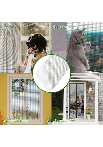 1 Adet Sineklik Yaması Tamir Bandı 50mm X 2mt , Yama Tamir Kiti Yırtık Kopmuş Delik Tül Yapıştırma