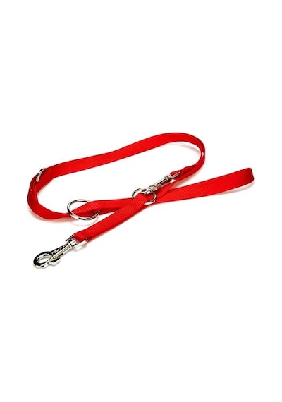 Doggie Classic Dokuma Köpek Gezdirme Tasması Medium Kırmızı 2x12 Kırmızı