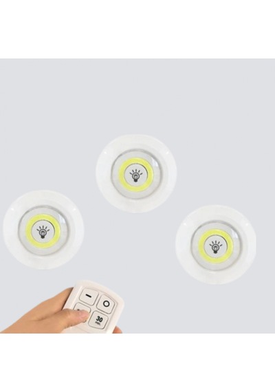 3 Lü Kablosuz Spot Led Işık Seti Uzaktan Kumandalı Ve Ayarlanabilir Diğer