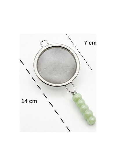 Porselen Saplı Paslanmaz Çelik Süzgeç 7 Cm Çaplı Dekoratif Çay & Mutfak Süzgeci Diğer