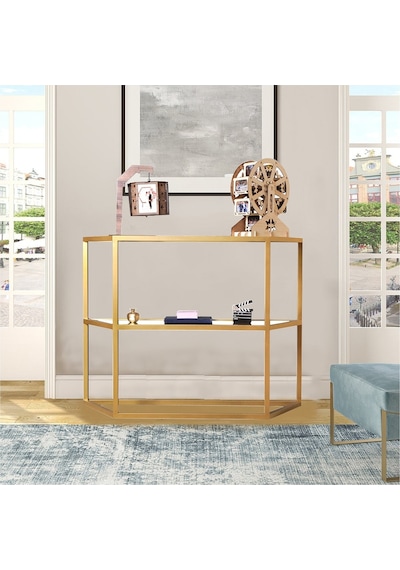 Alison 2 Raflı Gold Metal Dresuar&konsol Gold