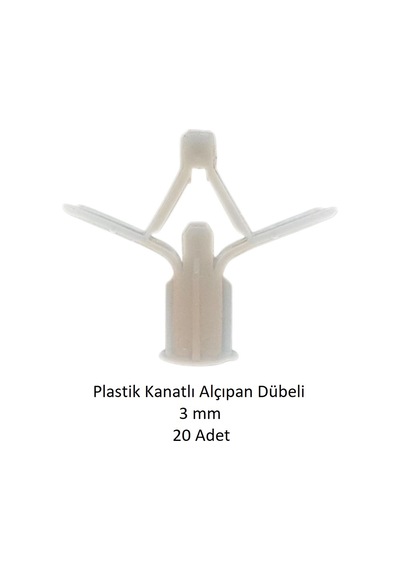 Plastik Kanatlı Alçıpan Dübeli 3 Mm, 20 Adet