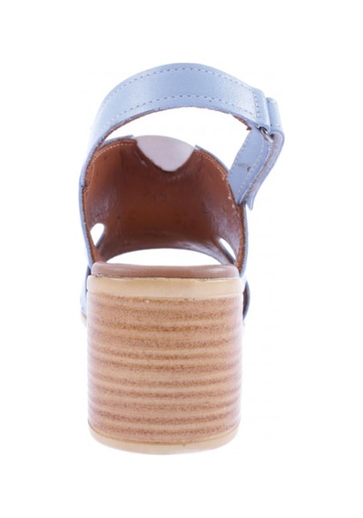 Dgn 3300 Kadin Lazer Detayli Cirtli Topuklu Sandalet Bebe Mavi