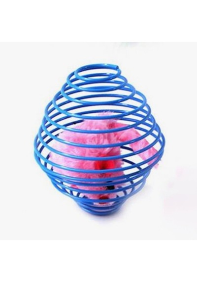 Petinka Kedi Oyuncağı Sıçrayan Spiral Yaylı Metal Fareli Kafes Kedi Oyun Topu