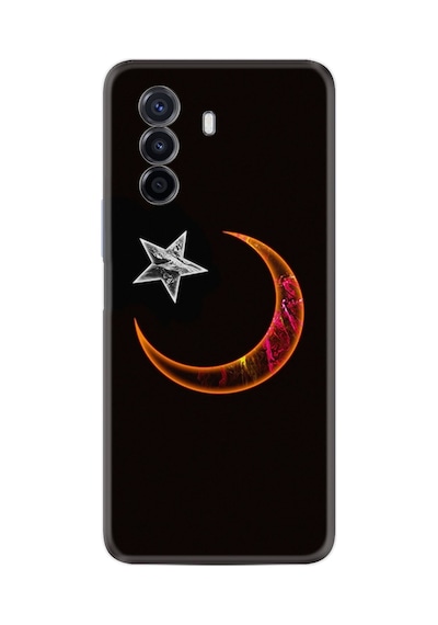 Huawei Nova Y70 Kılıf Resimli Desenli Silikon Platinium Series Ay Yıldız 1884