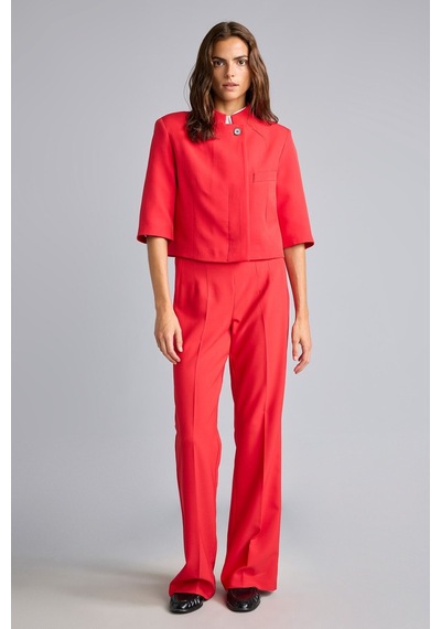Defacto Cropped Fıt Dik Yaka Blazer Kırmızı Ceket I4340ax26hsrd107 Kırmızı-rd107