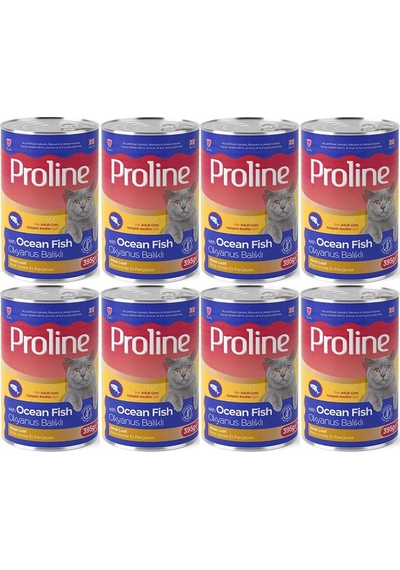 Pro Line Okyanus Balıklı Yetişkin Kedi Konservesi 8 x 395 G