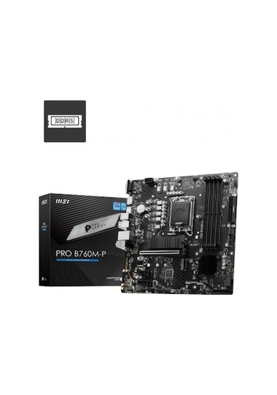 MSI Pro B760M-P Intel B760 6800 MHz (OC) DDR5 Soket 1700 mATX Anakart