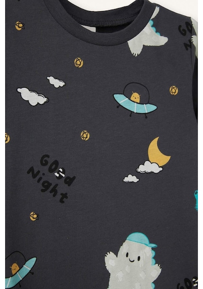 Defacto Desenli 2li Antrasit Pijama Takımı Erkek Bebek H8216a526hsar148 Antrasit-ar148
