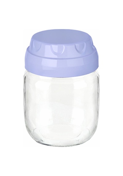 3 Adet Vintage Dekoratif Cam Kavanoz 425ml - 14,3 Oz Mavi