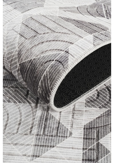 Villadia Home Textile Kaymaz Taban Modern Desen Halı Yolluk Leke Tutmaz Kolay Temizlenir Koridor Salon Yatak Mutfak Odası Vd4037gri Gri