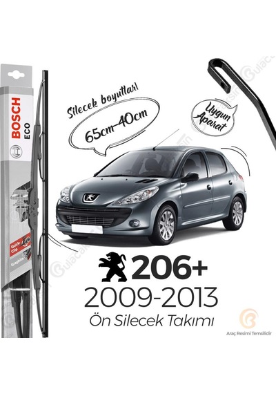 Bosch Eco Peugeot 206 2009 - 2013 Ön Silecek Takımı