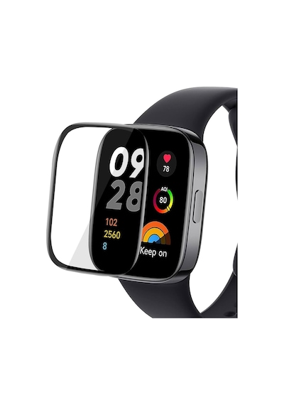 Microsonic Xiaomi Redmi Watch 3 Tam Kaplayan Nano Cam Ekran Koruyucu Siyah