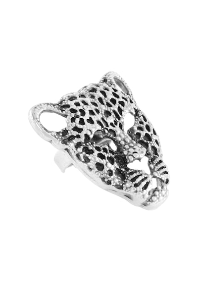 Erkek Antik Gümüş Kaplama Ayarlanabilir Leopar Yüzük N11.11409 Gümüş