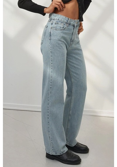 Hiccup Straight Fit Jeans Açık Mavi Denim