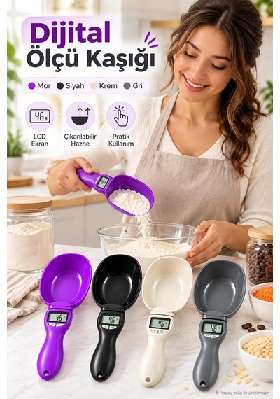 Dijital Ölçü Kaşığı Hassas Mutfak Terazisi 800 Gr Lcd Ekranlı