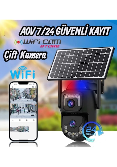 Aov 7/24 Kayıt Özellikli Wi-fi Solar Kamera