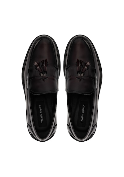 Tamer Tanca Erkek Hakiki Deri Bordo Açma Loafer Ayakkabı 285 3752 Erk Ayk Sk23/24 Bordo Acma Bordo