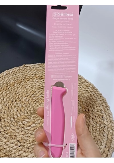 Sürmene 61004 Mutfak Bıçağı 9,50 Cm Pembe Çok Renkli