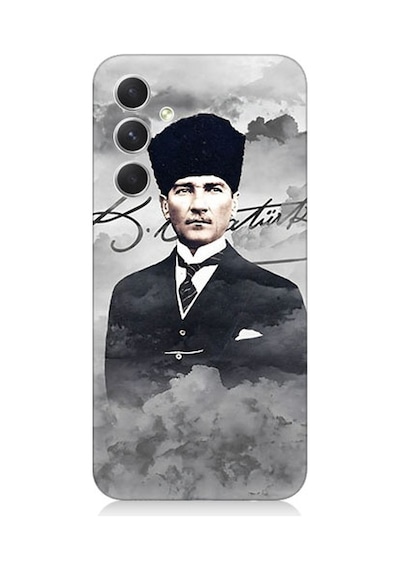 Samsung Galaxy A24 Uyumlu Atatürk Portresi Desenli Silikon Kılıf
