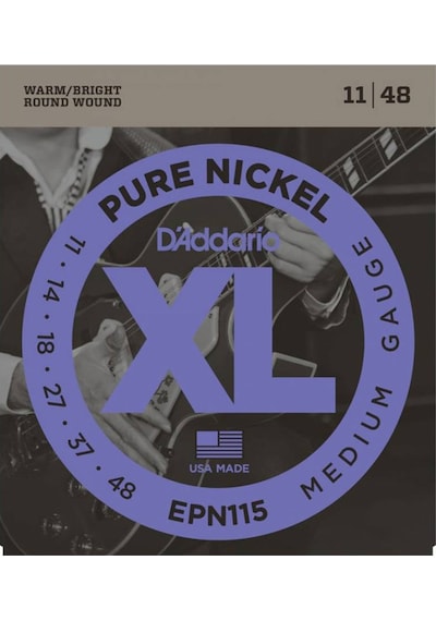 D'addario Epn115 Pure Nickel. Blues/Jazz Rock. 11-48 Takım Tel El
