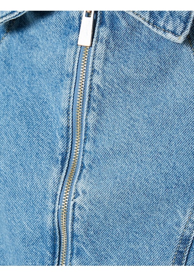 Koton Halter Yaka Denim Crop Top Fermuarlı Sırt Dekolteli Slim Fit Açık İndigo 4sal30034md Açık İndigo Koton Halter Yaka Denim Crop Top Fermuarlı Sırt Dekolteli Slim Fit Açık İndigo 4sal30034md Açık İndigo