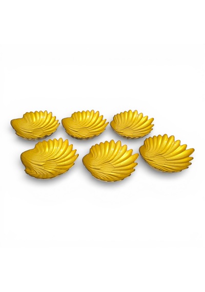 Sudedi Home Gold Kase Takımı 6 Lı Set Cam Sunum Ve İkram Kaseleri Gold