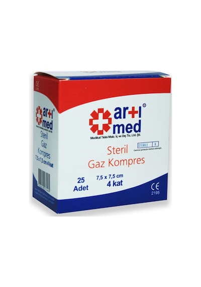 Artımed Steril Gaz Kompres 7.5 x 7.5 CM 25 Adet