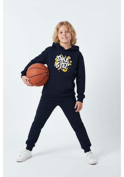 Fyk Kids 3 İplik Şardonlu Kışlık Take The Step Baskılı Kanguru Cepli Kapüşonlu Erkek Çocuk Eşofman Takımı Lacivert Fyk Kids 3 İplik Şardonlu Kışlık Take The Step Baskılı Kanguru Cepli Kapüşonlu Erkek Çocuk Eşofman Takımı Lacivert