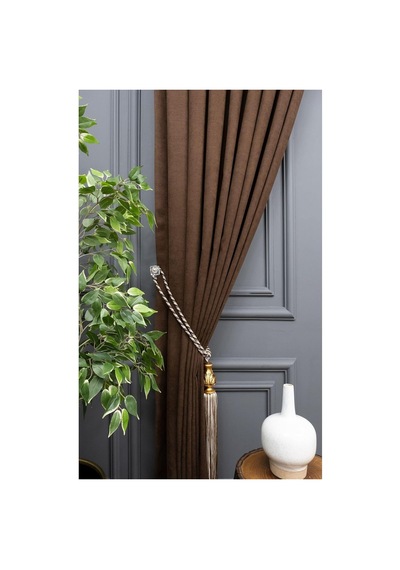 Ev Depo Home Taç Sütlü Kahve Düz Renk Fon Perde Pilesiz Düz Dikim Ekstrafor Büzgü Tek Kanat Tyc7u4uttn169297145837014, Sütlü Kahve, 80 X 260