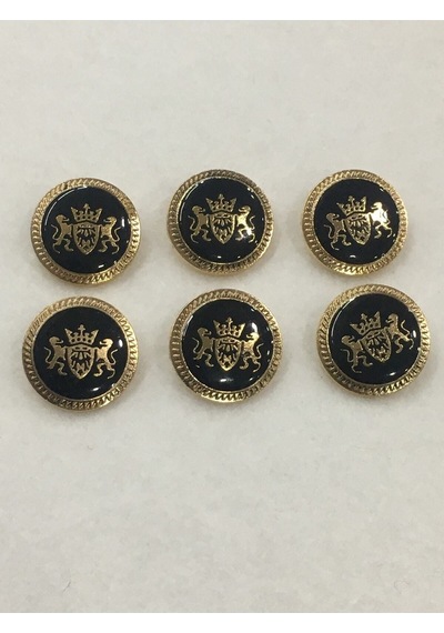 Trençkot Ve Kaban Düğmesi Metal 6 Lı Set / Çift Aslan Modeli