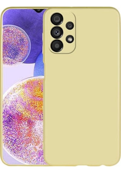 Samsung Uyumlu Galaxy A23 Kılıf Esnek Yapılı İnce Slim Silikon Kapak Ryc/premier Gold