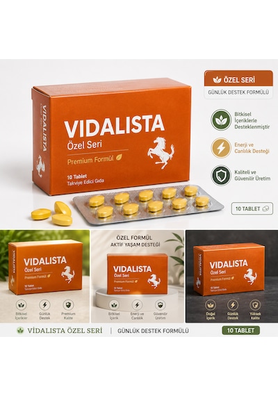 Vidalista Premium Seri Uygun Takviye Destek Tableti 10 Tablet