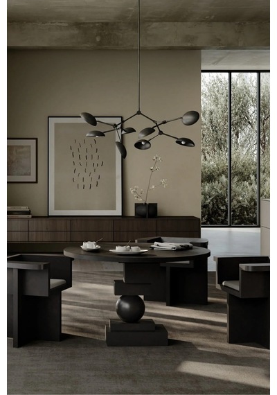 101 Copenhagen Drop Chandelier Mini Pirinç Kaplama Dekoratif Tasarım Avize Bronz