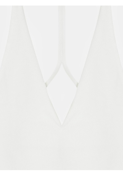 Dilvin 21175 Halter Yaka Bodysuit-ekru