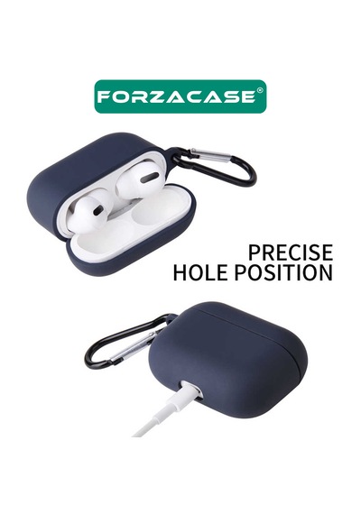 Forzacase Apple Uyumlu AirPods Pro 3 İle Anahtar Askılıklı Bluetooth Kulaklık Kılıfı - Fc1125 Siyah