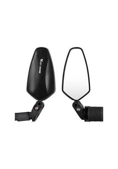 Bisiklet Dikiz Aynası Ayarlanabilir Ayna Mtb Katlanır Dikiz Aynası Bisiklet Gidon Aynaları,black 1pc Short