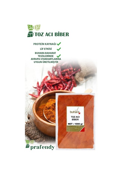 Buhara Toptan Toz Acı Biber 10 x 1 KG