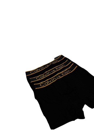 Özel Dikim 3'lü Kutulu Erkek Boxer Set Altın - Siyah