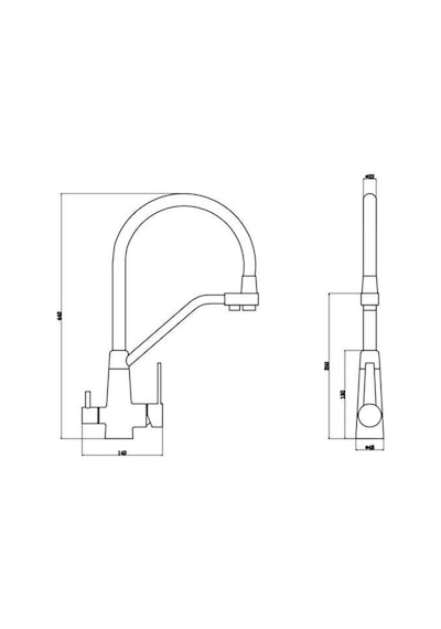 Fleko Arıtmalı Spiralli Inox Siyah Eviye Bataryası Ks16s3 Inox