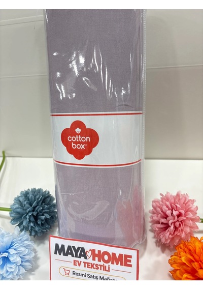 Cotton Box Deluxe Mürdüm Tensel Çift Kişilik Lastikli Çarşaf Seti 160x200+30 Çok Renkli
