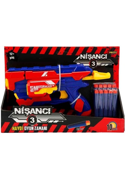 Presitj Oyuncak Nişancı 3 Dart Fırlatıcı 10 Mermili 6161