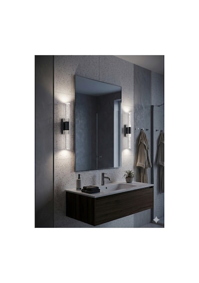 Bubblelight Small 31 Cm Modern Tasarım Led Aplik - Duvar Lambası - Antrasit Gri - Pilli - Beyaz Led Antrasit Pilli