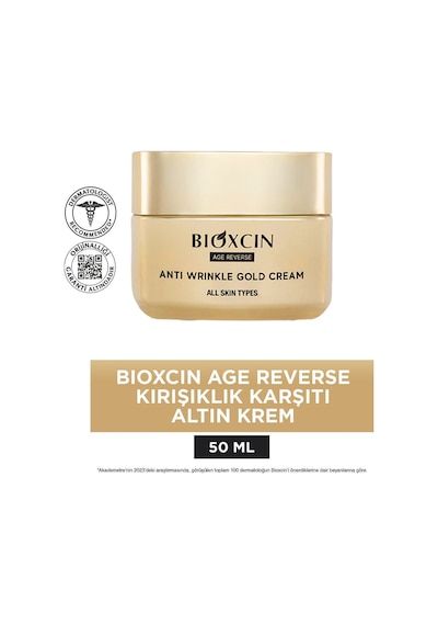 Age Reverse Kırışıklık Karşıtı Altın Krem 50 ML - 24K Altın, İpek Proteini, Hücre Yenileme